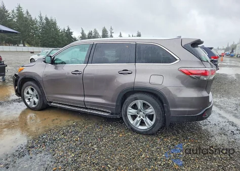 2015 Toyota Highlander Limited Platinum from USA, damaged, VIN 5TDDKRFH8FS209635